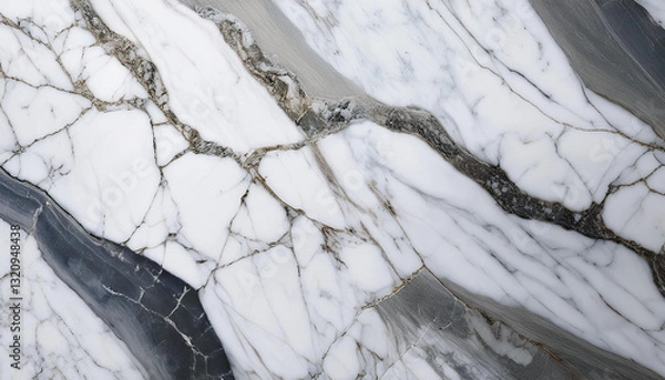 Fototapeta carrara marble with a mixture of white color and natural cracks on the natural stone looks luxurious