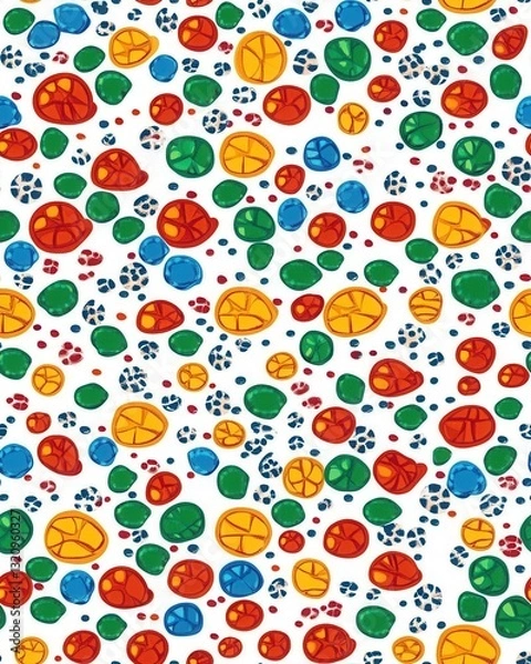 Fototapeta Bright and colorful pattern of hearts that evokes a playful and joyful atmosphere perfect for any occasion