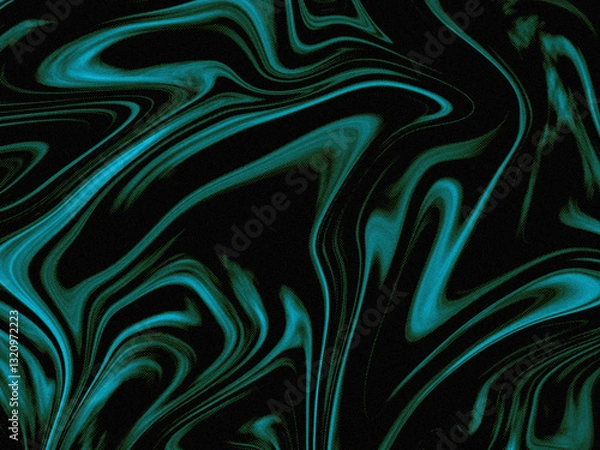 Fototapeta Green liquid pattern with halftone Pattern and noise effect