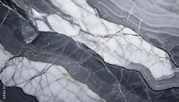 Fototapeta gray marble texture with soft cracks