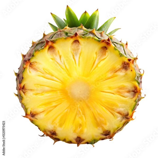 Obraz Pineapple Slice Isolated on White Background
