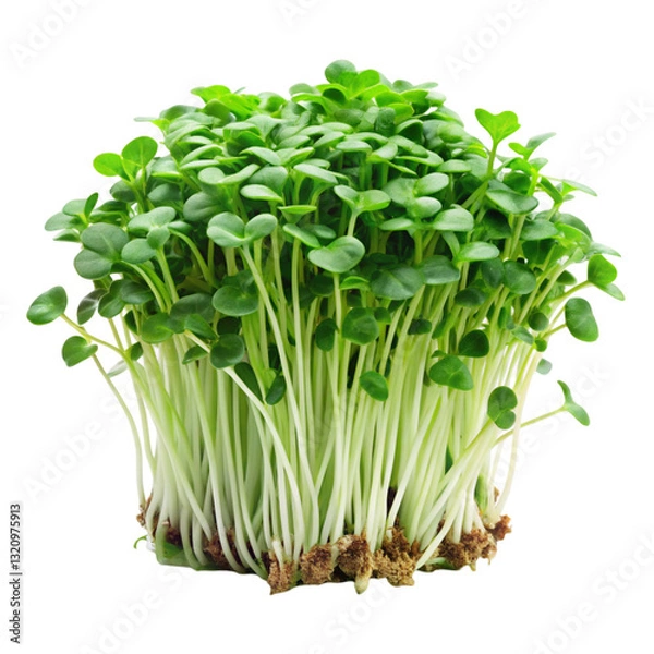 Obraz Microgreen Leaves Isolated on White Background
