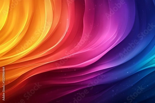 Fototapeta abstract colorful background with waves. Generative AI
