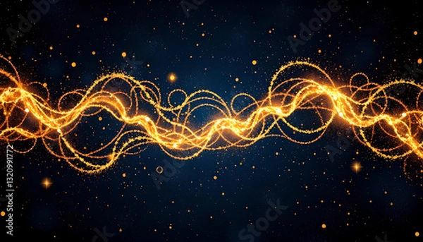 Obraz Abstract Background with Glowing Lights – A Dynamic and Radiant Design
