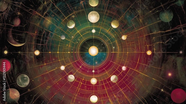 Obraz Moon Cosmic exploration visual art