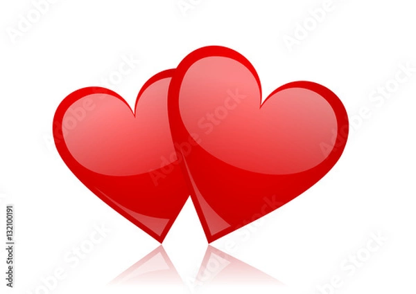 Fototapeta Valentines vector greeting card with heart - abstract background in eps 10.