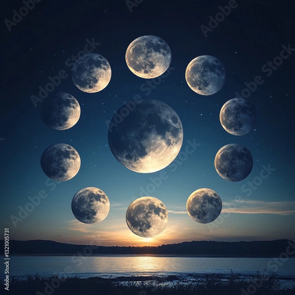 Obraz Moon Cosmic exploration visual art