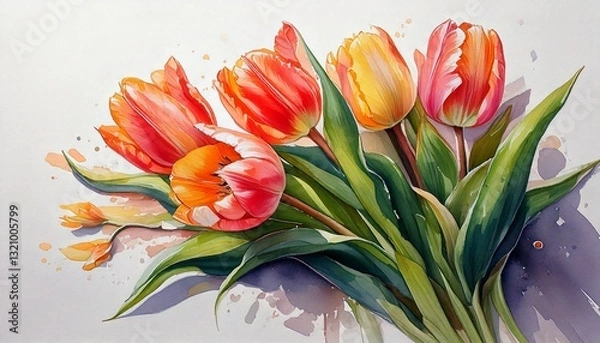 Obraz チューリップのブーケ