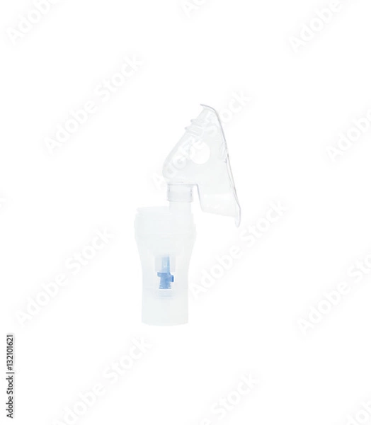 Obraz Compressor nebulizer mask isolated on white background