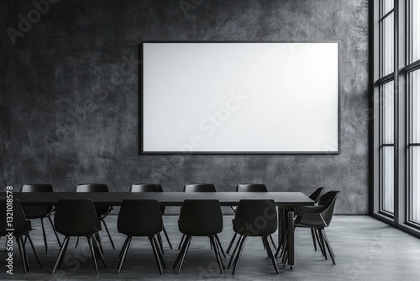 Fototapeta Modern meeting room with blank board