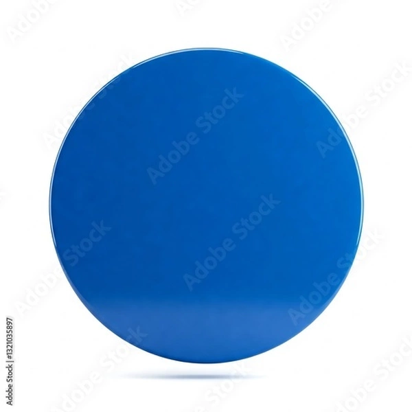 Fototapeta blue round button
