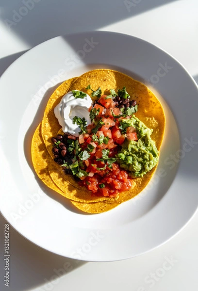 Fototapeta Tacos with guacamole and spices