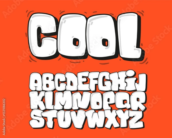 Obraz Handmade Bubble Graffiti Alphabet