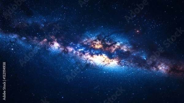 Fototapeta Astounding Deep Sky Space with Milky Way and Stars as Background - Captivating Universe Exploration Image