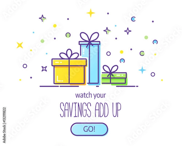 Obraz Gift box logo.