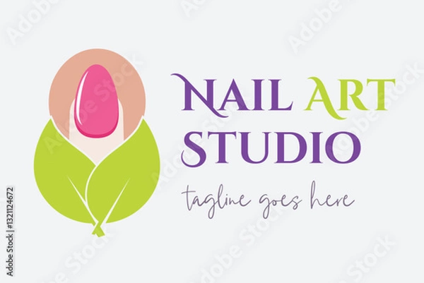 Obraz Nail Art Studio Logo Template