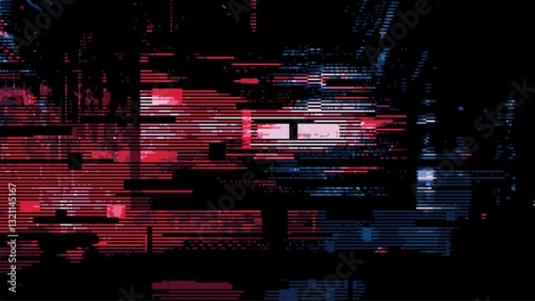 Fototapeta Abstract glitch effect background. digital art. pixel glitch texture. digital distortion and noise effect. Data visualization concept. banner or poster. Vector Illustration.