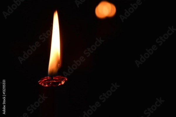 Obraz Red candle flame