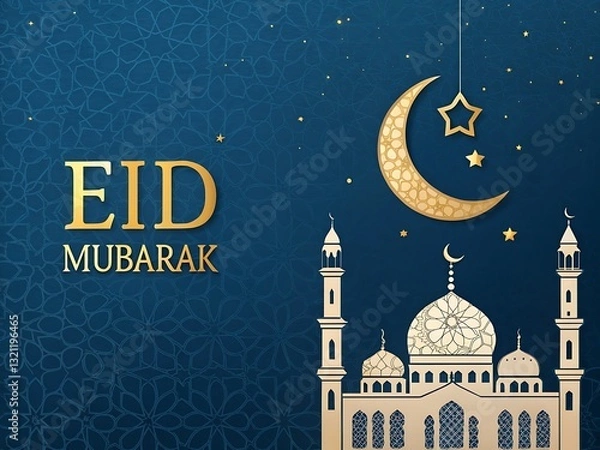 Fototapeta eid mubarak greeting card