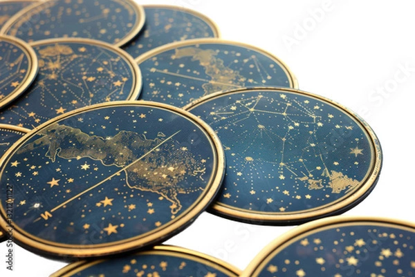 Obraz Detailed astronomical maps showing stars and constellations