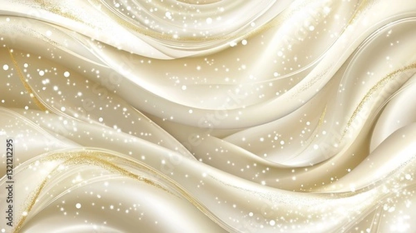 Fototapeta 優雅なゴールドウェーブの抽象アート