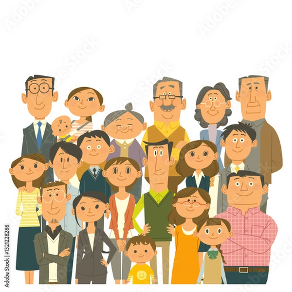 Obraz 様々な夫婦のイラスト