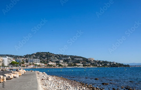 Fototapeta Palm Beach at Point Croisette in Cannes, France