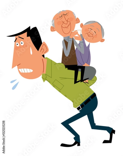 Obraz 高齢者を支える現役世代