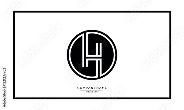 Obraz Alphabet letters H or HH logo vector icon