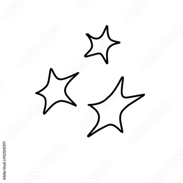 Obraz Stylized stars with orbit