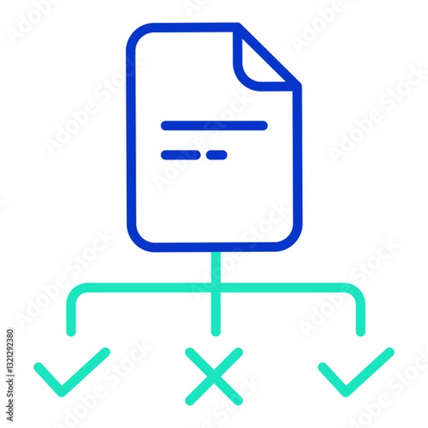 Fototapeta Sort Files outline dual color icon