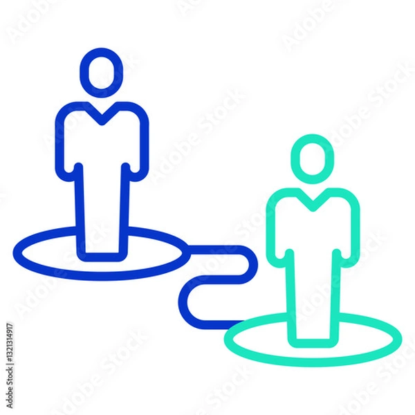 Fototapeta navigate map outline dual color icon