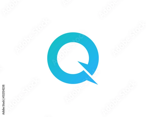 Obraz Letter Q Cut Logo Design Element