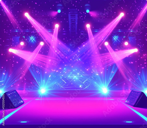Obraz レーザー照明のあるステージの写真