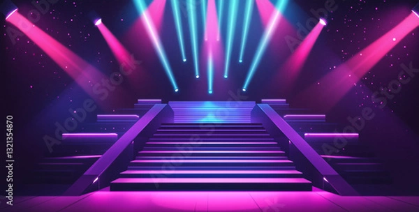 Obraz レーザー照明のあるステージの写真