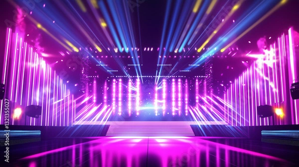 Obraz レーザー照明の飛び交う華やかなステージ