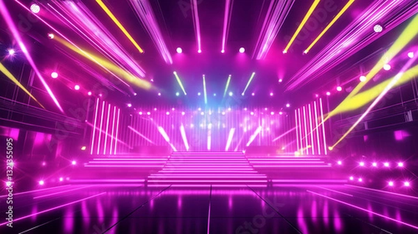 Obraz レーザー照明の飛び交う華やかなステージ