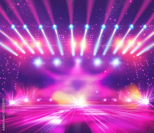 Obraz レーザー照明の飛び交う華やかなステージ