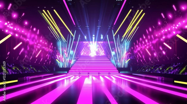 Obraz レーザー照明の飛び交う華やかなステージ