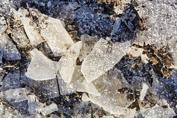 Fototapeta Field with broken ice