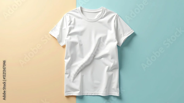 Fototapeta Eye-catching T-shirt mockup images, minimalist background, creative and fresh design