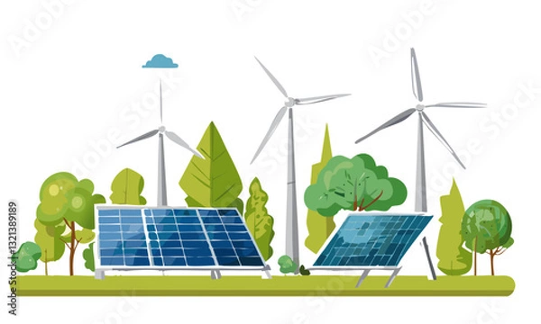 Fototapeta wind power station