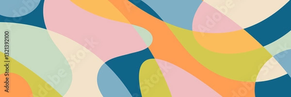 Fototapeta Abstract background with hand drawn doodle lines art.