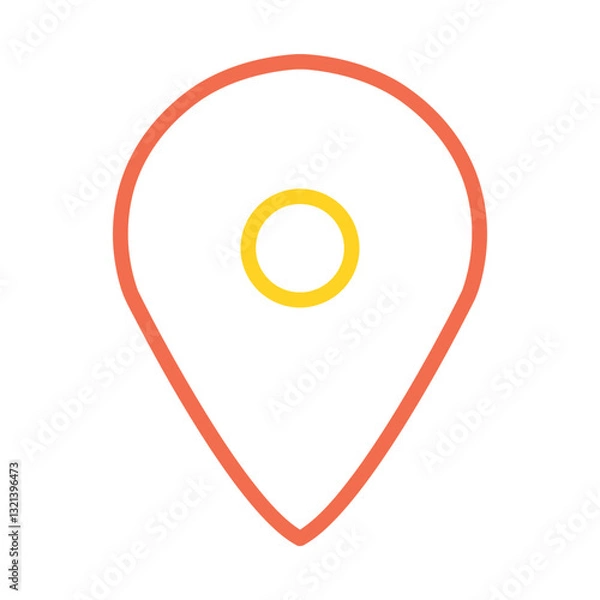 Fototapeta Location Marker: A simple, yet elegant, location marker icon, rendered in a clean, minimalist style, suitable for a wide range of design applications.