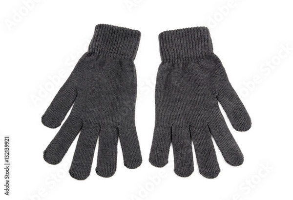 Obraz Grey wool gloves.