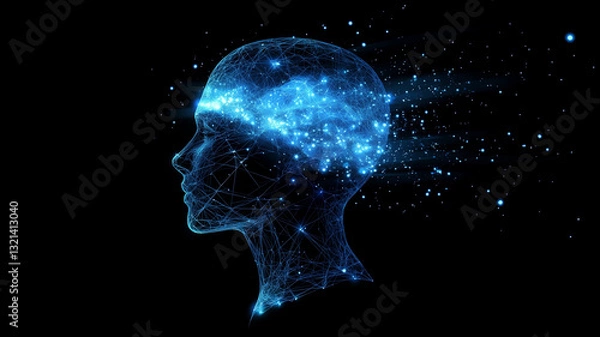 Fototapeta Futuristic digital concept of artificial intelligence