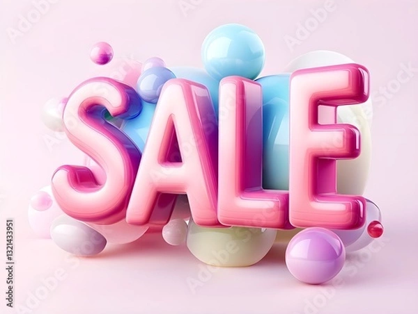 Fototapeta SALE as text for advertising or as a graphic element. 3d rendering