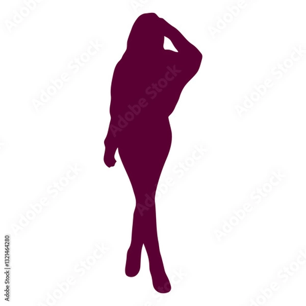 Fototapeta Silhouette of Elegance: The graceful form of a stylish figure is depicted in a striking silhouette, embodying sophistication and confidence.