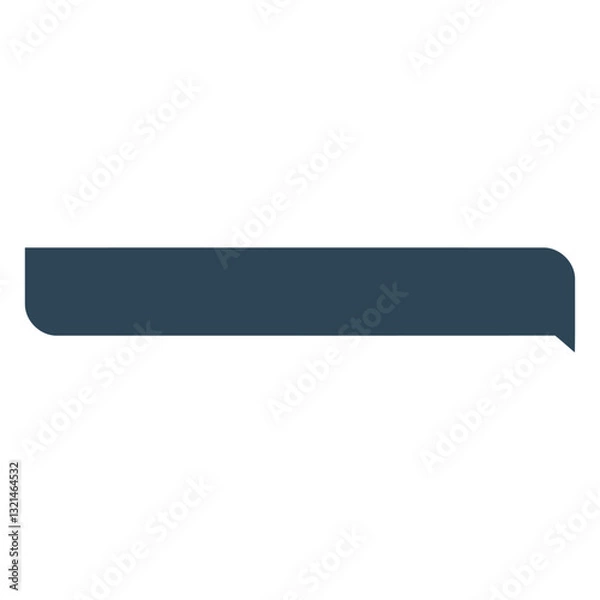 Fototapeta Dark Teal Speech Bubble: A sleek, dark teal speech bubble, perfect for adding text or quotes to your designs. The simple, elegant design offers versatility for various applications.