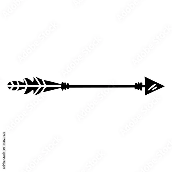 Fototapeta Arrow of Purpose: a classic depiction of an arrow in mid-flight, capturing the essence of focus, precision, and forward motion. This graphic element is perfect for conveying direction, strategy.